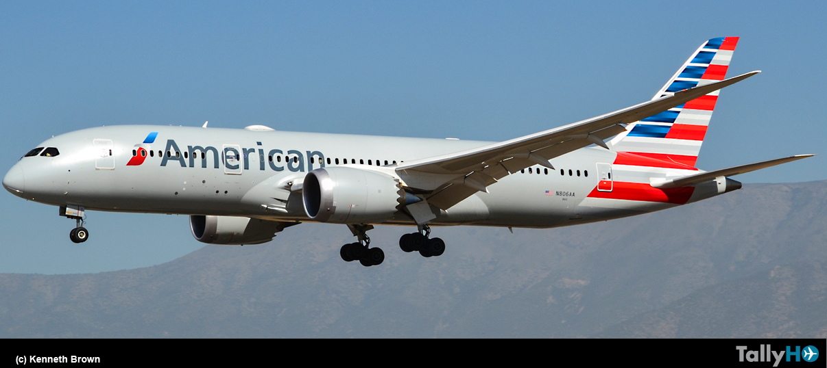 Primer vuelo B-787 Dreamliner de American Airlines a Santiago