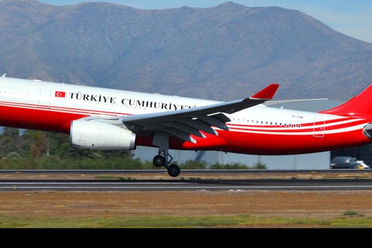 Aviones de Turquía en Chile por gira del Presidente Erdoğan