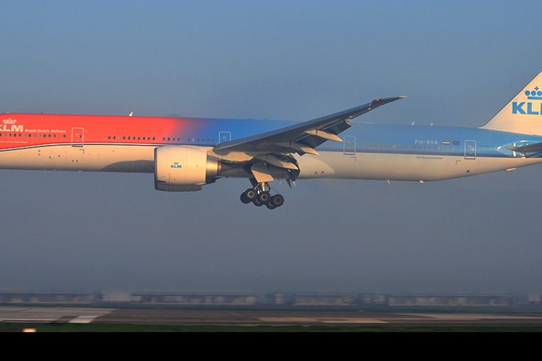Avión KLM «Orange Pride» en Chile