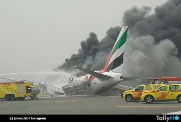 Avión de Emirates se accidenta en Aeropuerto Internacional de Dubai