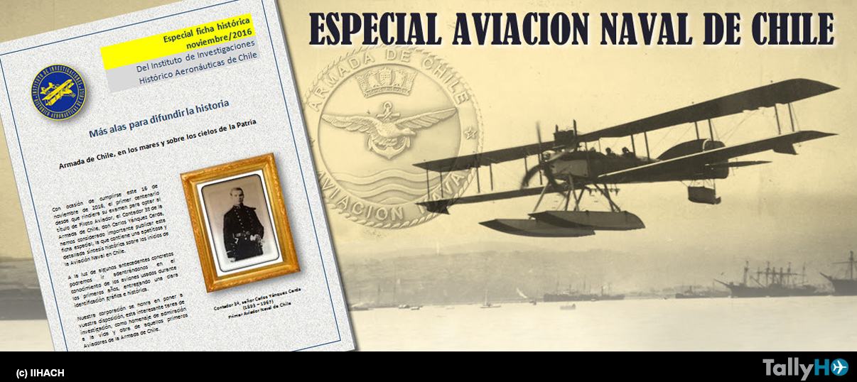 Instituto de Investigaciones Histórico Aeronáuticas pone a disposición ficha especial Aviación Naval de Chile