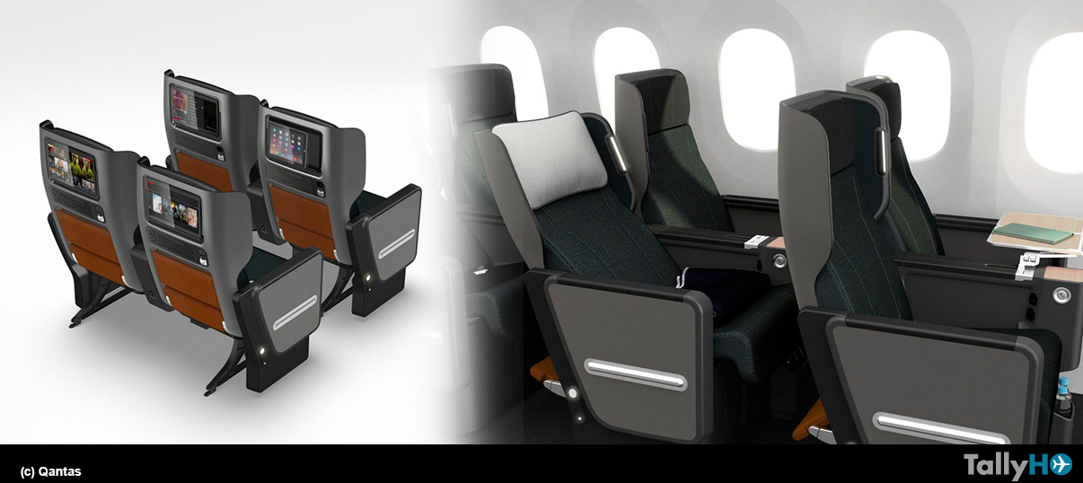 Qantas presentó nuevos asientos para su clase Premium Economy