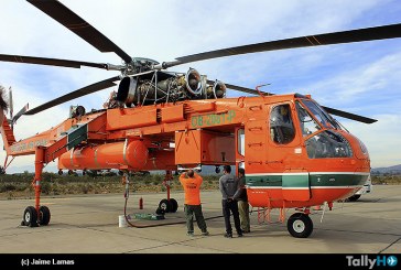 Helicóptero S-64 Skycrane «Elvis» se despidió de Chile