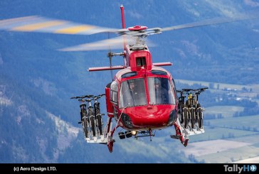 FAA certifica soportes para transporte de bicicletas Aero Design para helicópteros Airbus AS350 Ecureuil