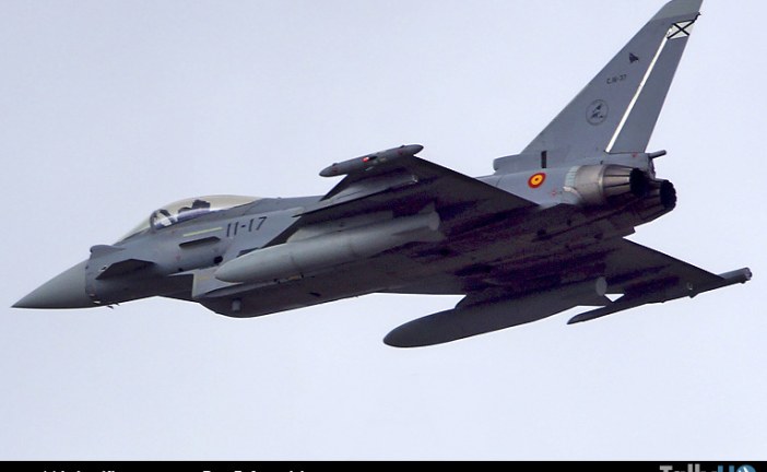 Se estrella Eurofighter Typhoon del Ejército del Aire de España luego de desfile aéreo