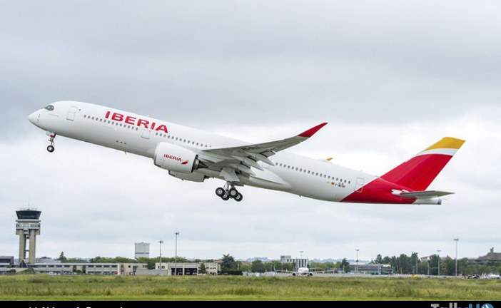 Aerolínea Iberia recibe primer flamante Airbus A350-900