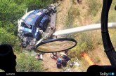 Fuerza Aérea de Chile rescata a pilotos accidentados en helicóptero en sector embalse Lliulliu