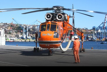 Ya se encuentran en Chile dos versátiles y eficientes helicópteros S-64 Erickson Aircrane de combate contra incendios