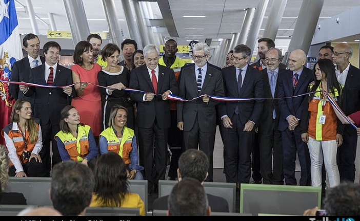 Inauguración del Espigón C del terminal internacional del aeropuerto Arturo Merino Benítez