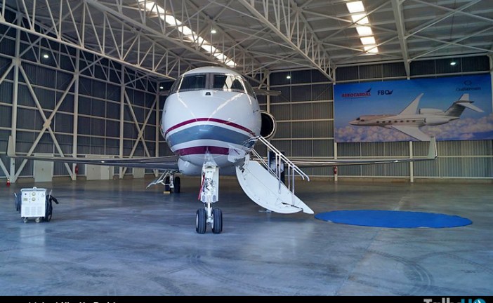 Presentación del moderno Gulfstream G500 e inauguración de un nuevo hangar en la empresa Aerocardal Ltda