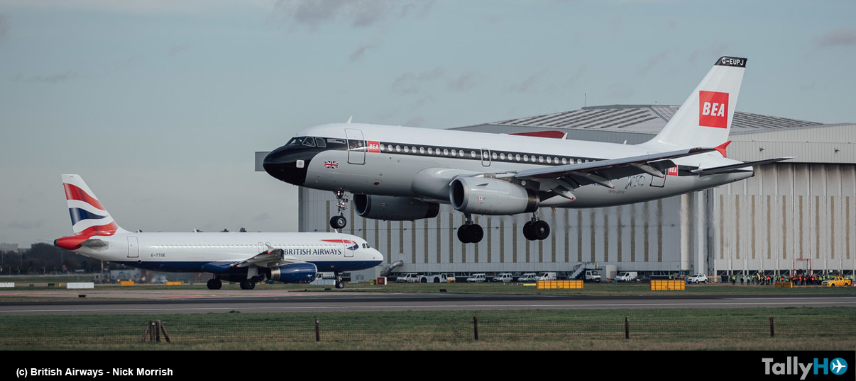 British Airways presentó avión con esquema clásico BEA aplicado a un A319