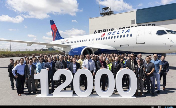 Airbus celebra la entrega de su avión número 12.000 consistente en un A220-100 a Delta Air Lines