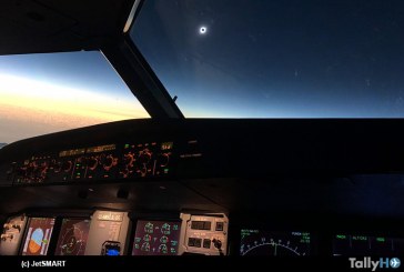Eclipse Solar a bordo de vuelo JetSMART