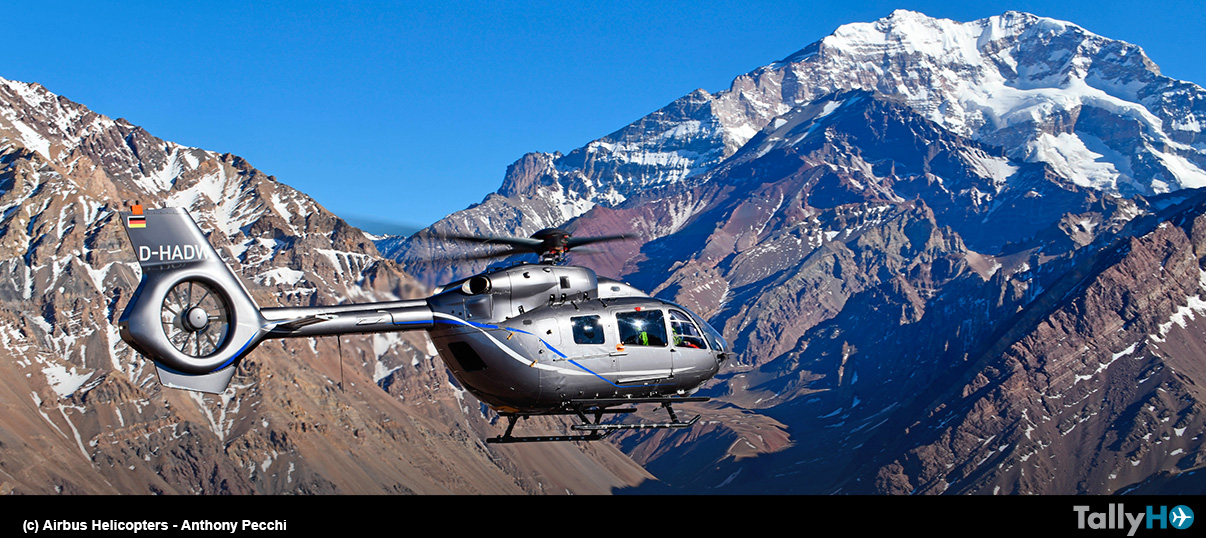 Hito histórico del nuevo H145 de Airbus al aterrizar en la cima del Cerro Aconcagua