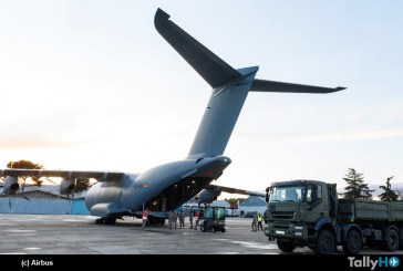 Un Airbus A400M transporta mascarillas a España en apoyo por crisis del COVID-19