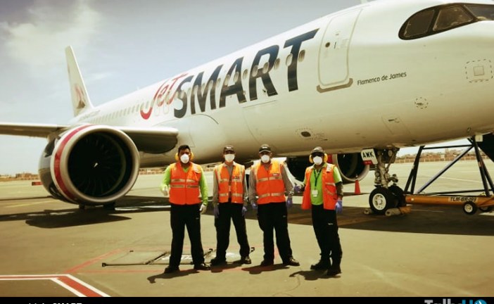 JetSMART realizó este domingo un vuelo especial desde Santiago a Trujillo de repatriación