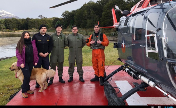 Armada realiza rondas médicas en el Beagle con helicóptero Bo-105
