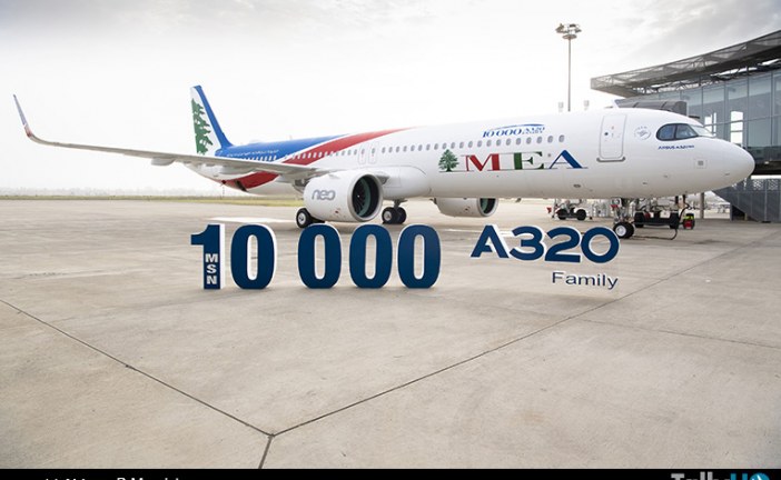 Airbus entrega el avión número de serie 10.000 de la Familia A320 a Middle East Airlines
