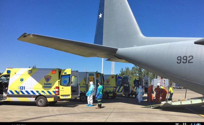 Fuerza Aérea realizó evacuación aeromédica de pacientes COVID-19 desde Temuco