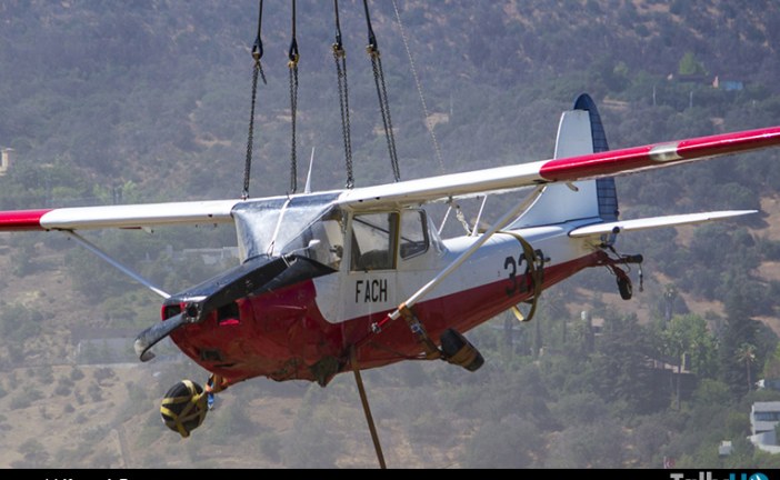 Cessna L-19 FACH realizó aterrizaje de emergencia y posterior recuperación de la aeronave