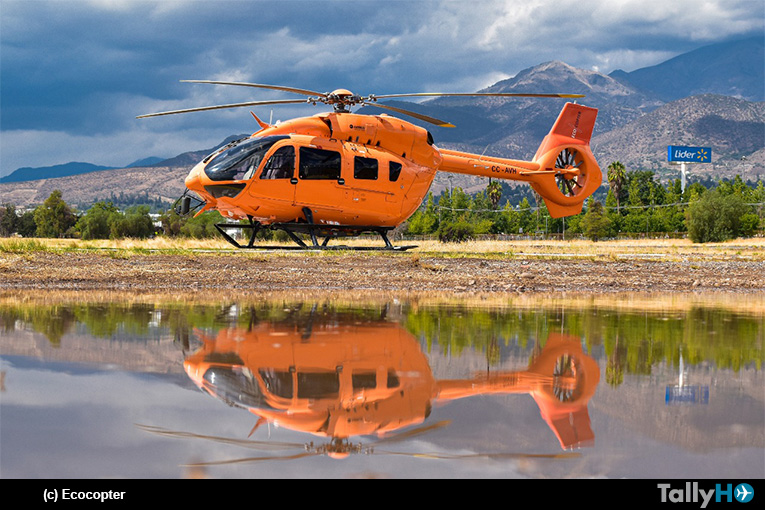 Ecocopter celebra las mil horas de vuelo del Airbus H145 único en su tipo en Chile