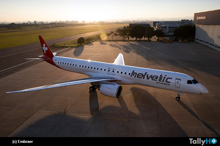 Aerolínea Helvetic recibe su primer Embraer E195-E2