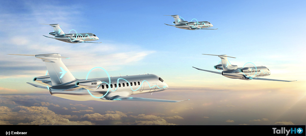 Embraer presentó nuevos conceptos de aeronaves sustentables como un adelanto del futuro cercano