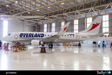 Overland Airways de Nigeria recibe su primer Embraer E175