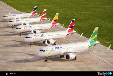 Grupo LATAM presenta colección especial de aviones con colores de países de Sudamérica