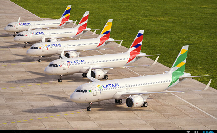 Grupo LATAM presenta colección especial de aviones con colores de países de Sudamérica