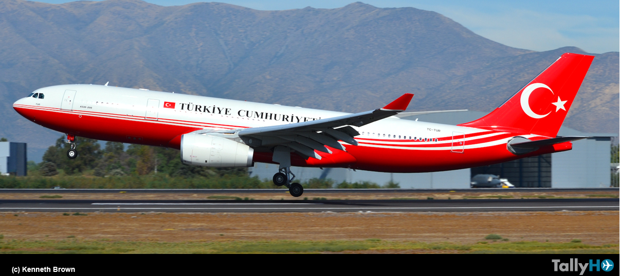 Aviones de Turquía en Chile por gira del Presidente Erdoğan