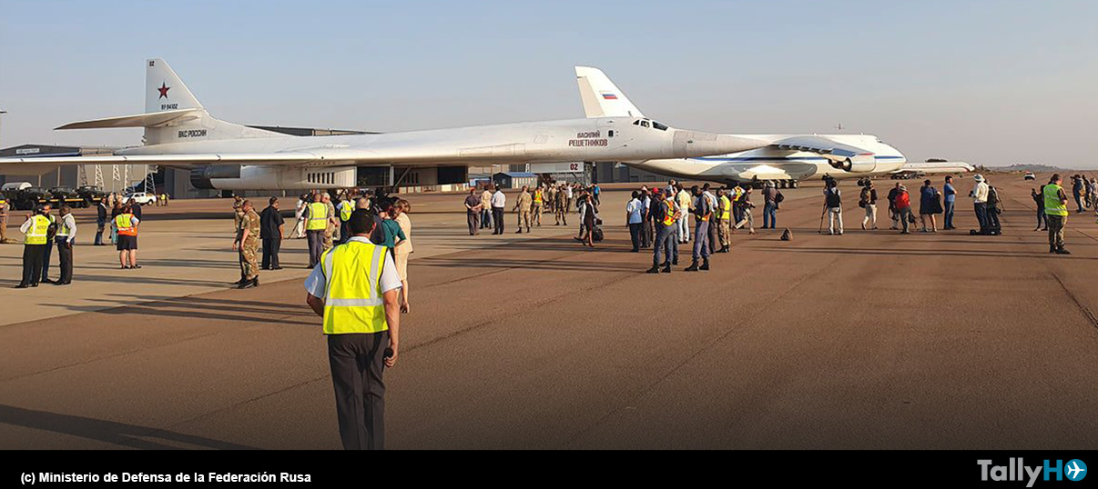 Despliegue de largo alcance de bombarderos Tupolev Tu-160 Blackjack a Sudáfrica