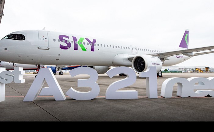Aerolínea SKY recibe su primer Airbus A321neo
