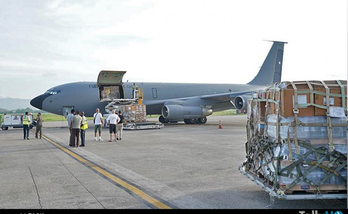 FACH desplegó un KC-135E con ayuda humanitaria a Haití