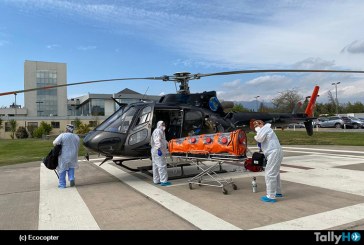 Rescate de emergencia mediante helicópteros en Chile