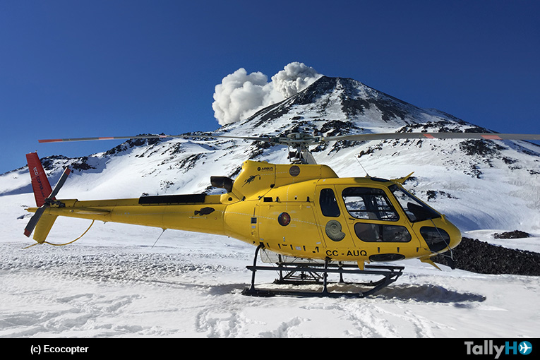 Ecocopter cumpliendo un rol clave en el monitoreo de volcanes en Chile