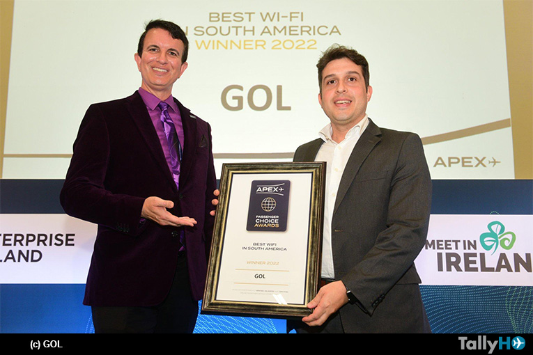 GOL gana el premio al mejor Wi-Fi de Sudamérica de APEX