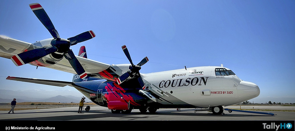 Fue presentado el C-130 de Coulson para combate contra incendios en Chile para temporada 2022-23