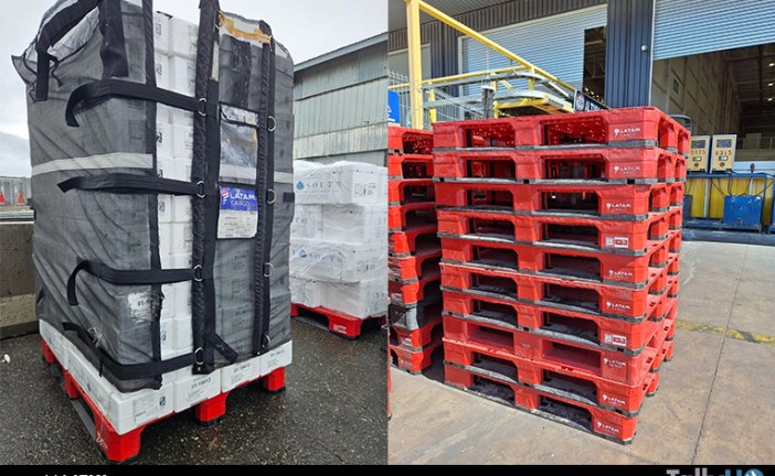 LATAM Cargo Group lanza iniciativa pionera en Chile con el uso de pallets de plástico reciclado en la operación