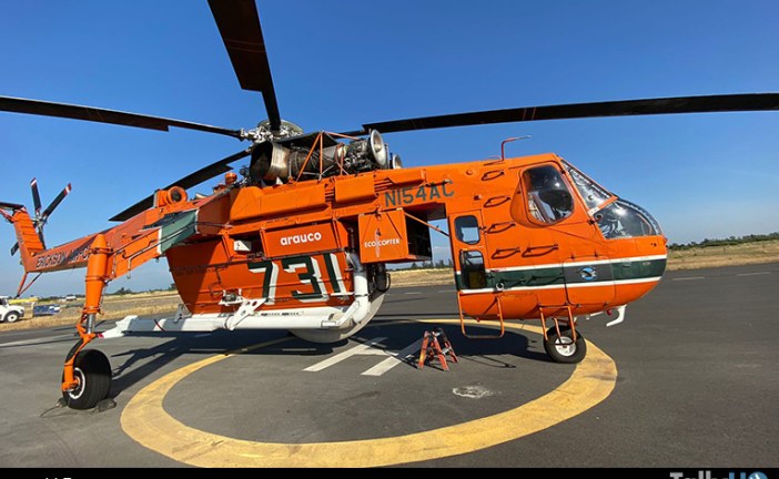 Ecocopter+Helisul integran Aircranes y Superpumas que refuerzan la batalla contra el fuego en Chile