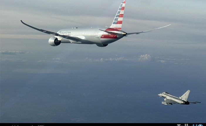 Con cazas Eurofighter interceptan vuelo de American Airlines con alerta de bomba