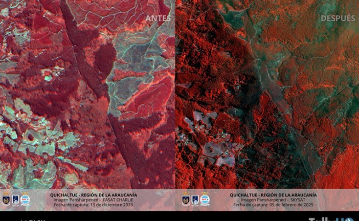 FACH apoya proporcionando imágenes satelitales para combatir emergencia declarada por incendios forestales