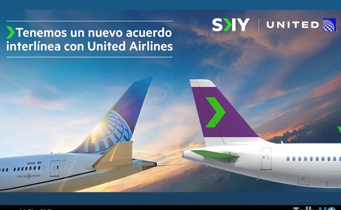 SKY firma acuerdo interlineal con estadounidense United Airlines