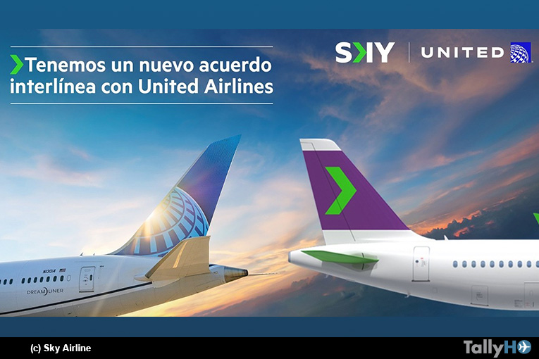 SKY firma acuerdo interlineal con estadounidense United Airlines