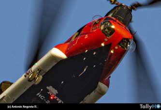 Visita de un Chinook en el Aeródromo Eulogio Sánchez “Tobalaba”