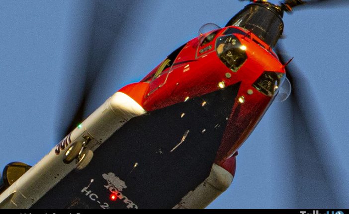 Visita de un Chinook en el Aeródromo Eulogio Sánchez “Tobalaba”