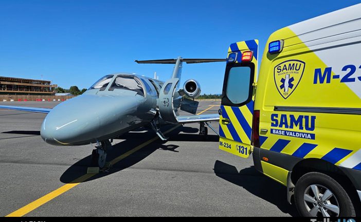 FACH realizó evacuación aeromédica crítica desde Valdivia a Santiago