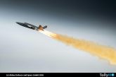 Aeronave de combate no tripulada Airbus U740 Valkyrie despega para realizar su vuelo inaugural en Europa
