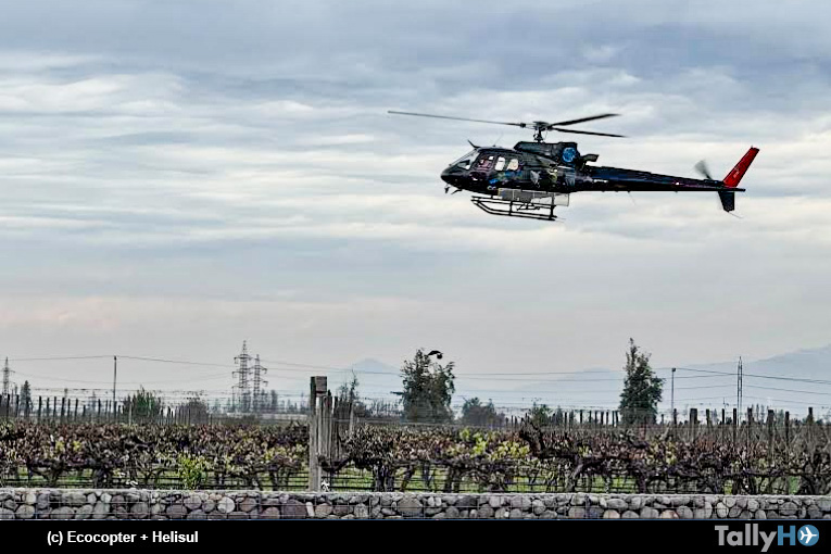 Cuidado de viñedos a través de helicópteros (control de heladas)